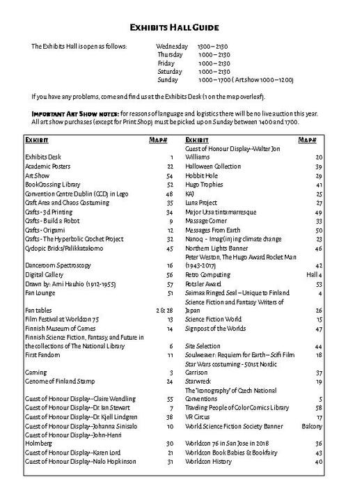 Exhibits Guide With Map